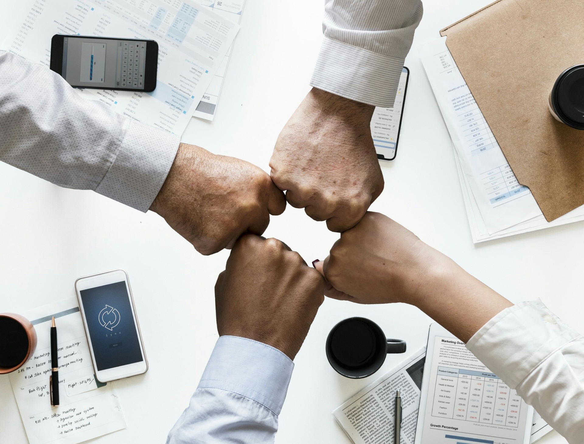 Teamwork and business collaboration